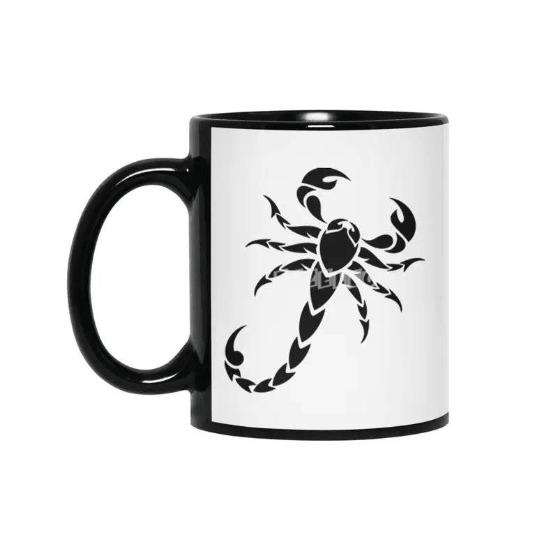 Black Scorpion Silhouette Siyah Kupa