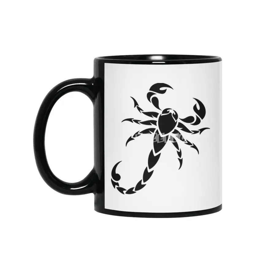 Black Scorpion Silhouette Siyah Kupa