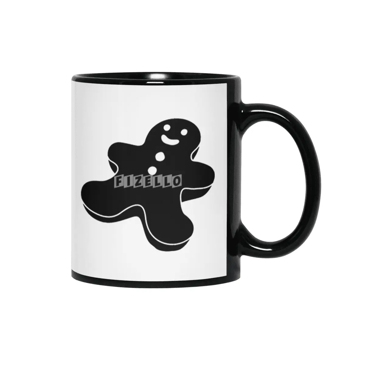 Cookie Man Silhouette Siyah Kupa