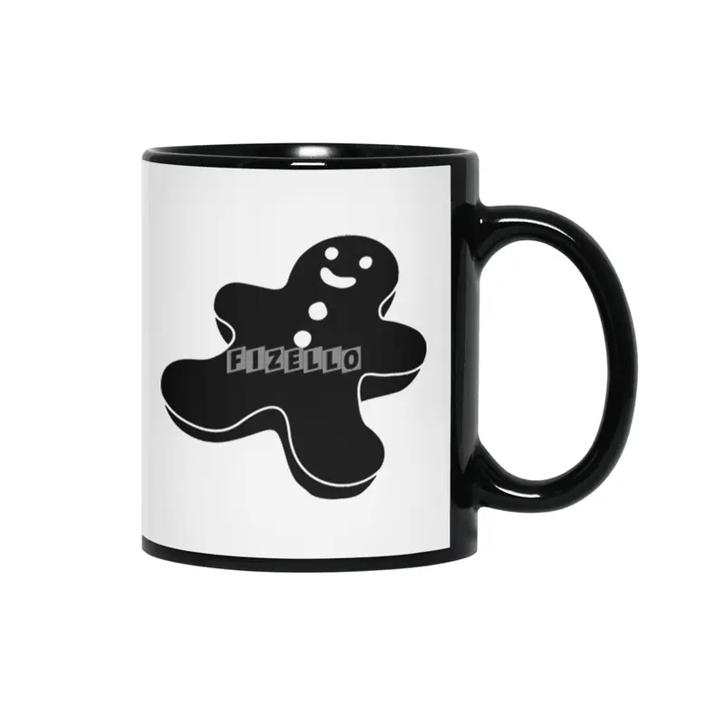Cookie Man Silhouette Siyah Kupa