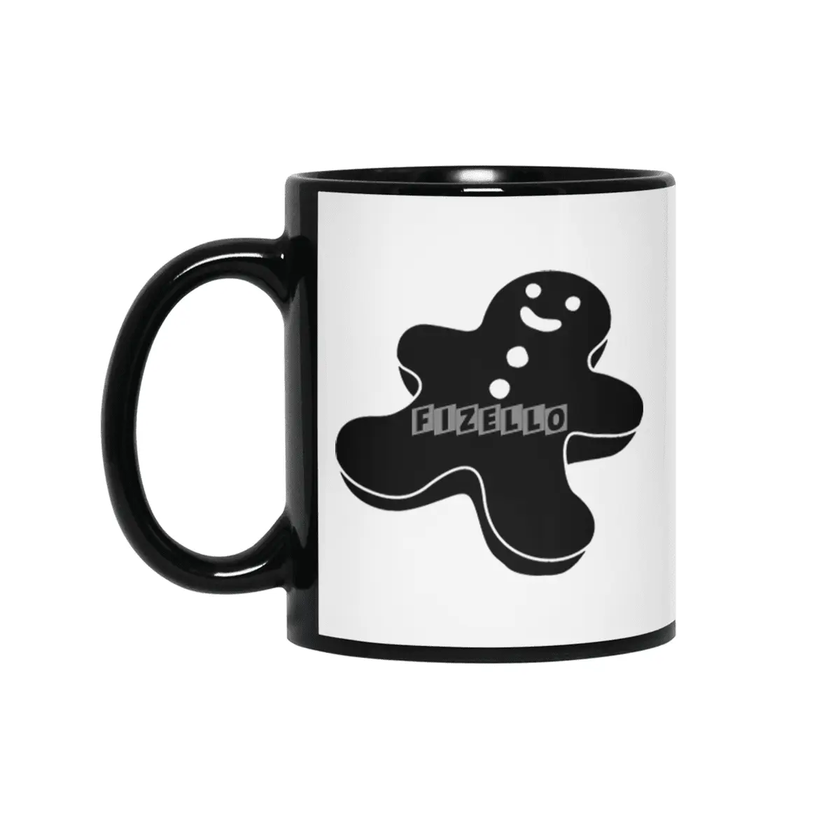 Cookie Man Silhouette Siyah Kupa