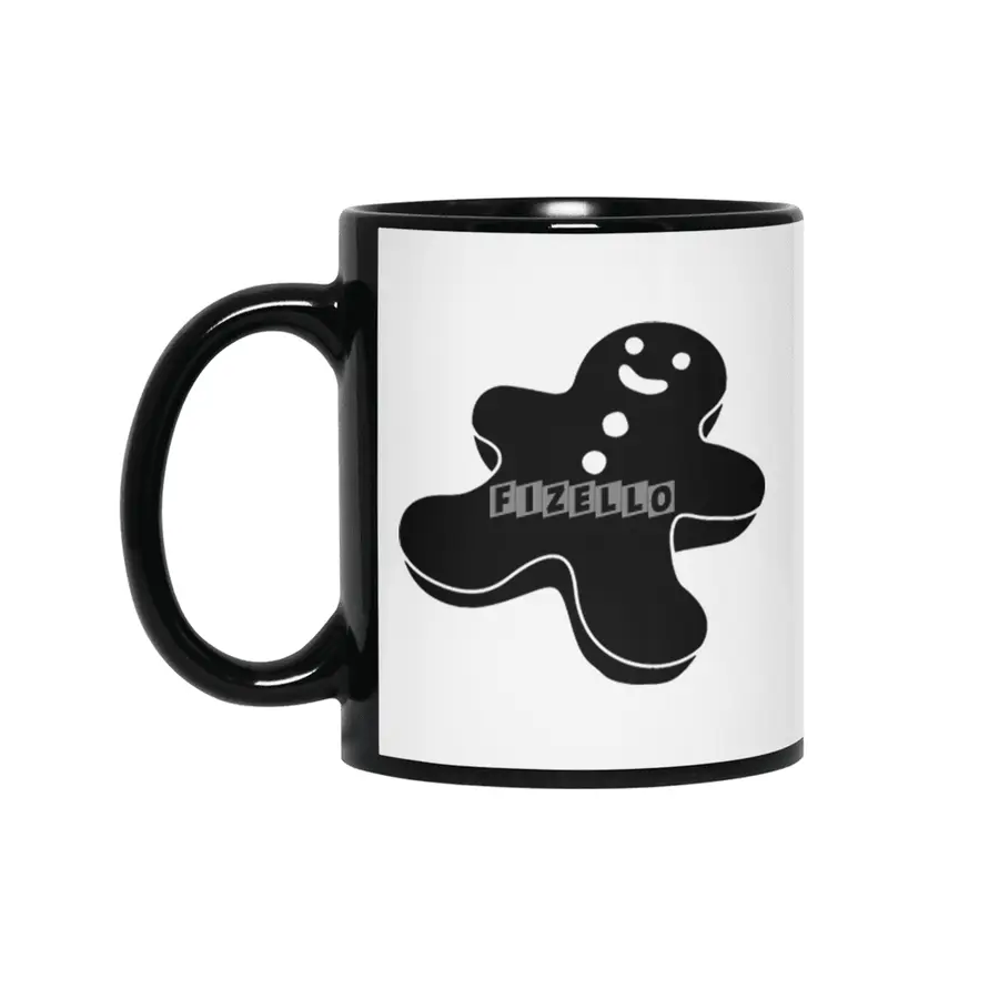 Cookie Man Silhouette Siyah Kupa