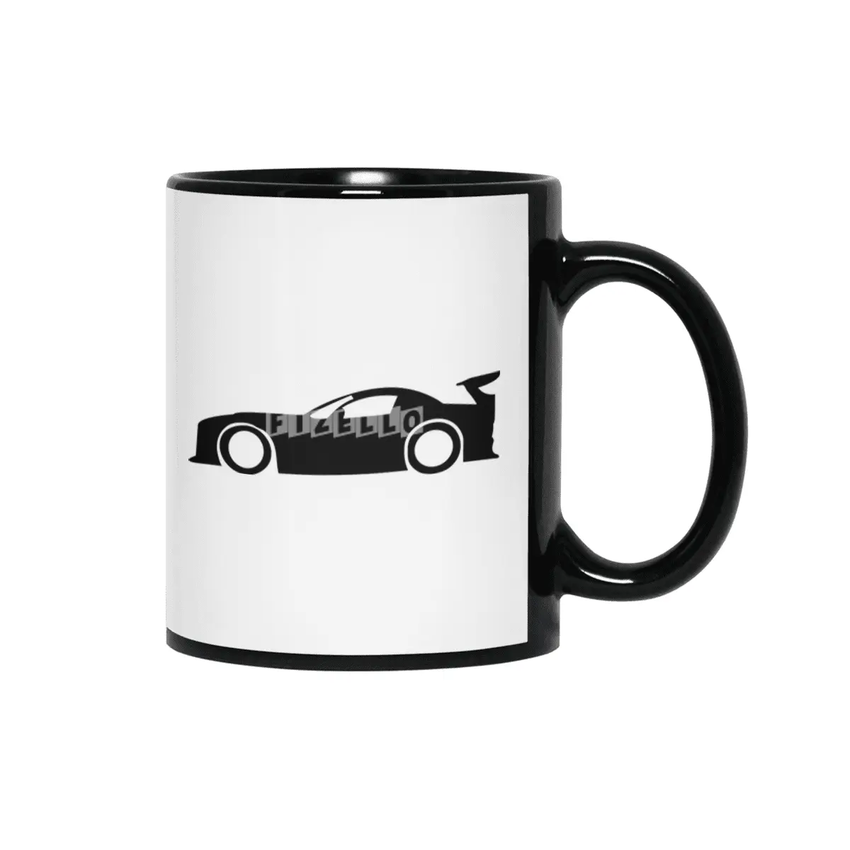 Drift Car Silhouette Siyah Kupa