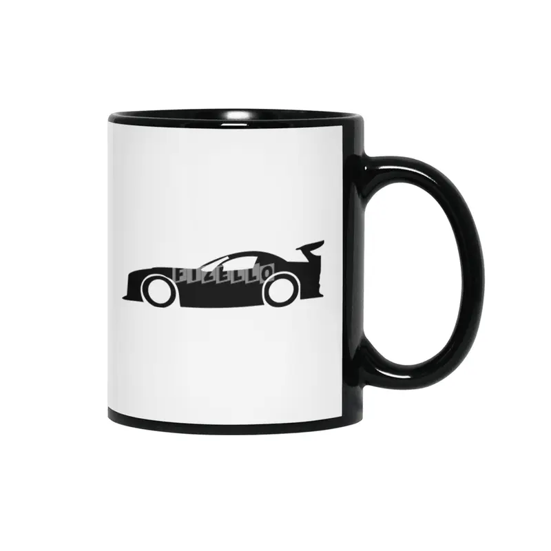 Drift Car Silhouette Siyah Kupa