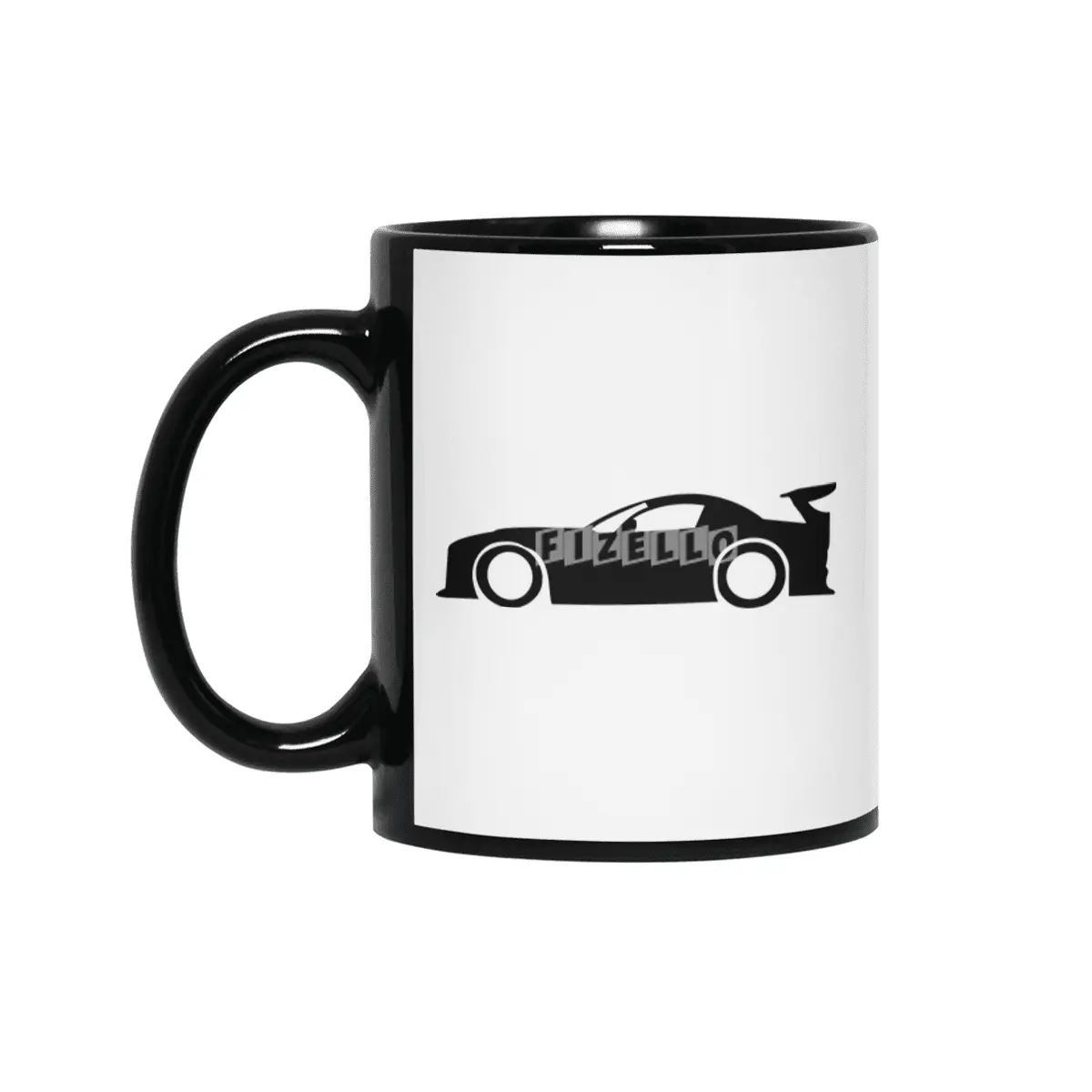 Drift Car Silhouette Siyah Kupa