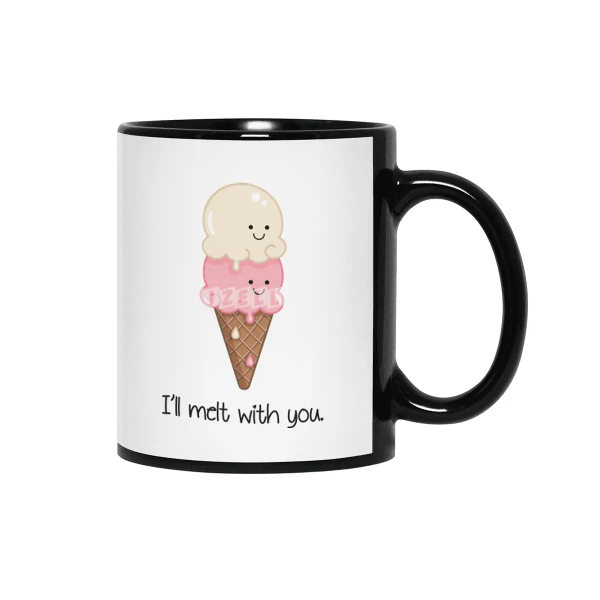 Ice Cream Lovers Siyah Kupa