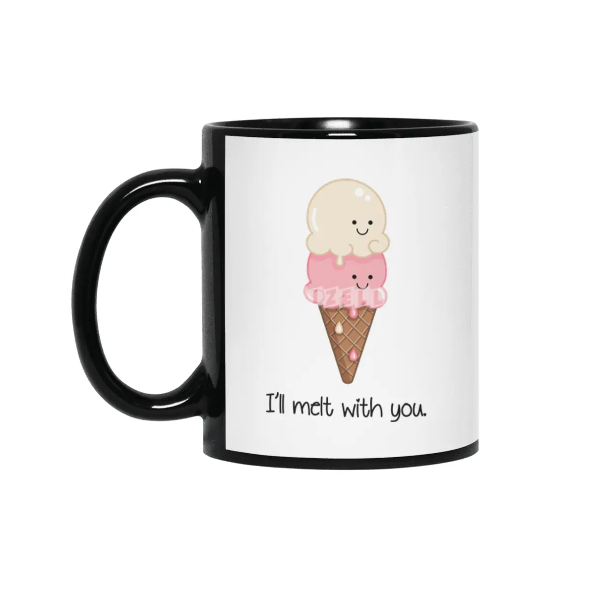 Ice Cream Lovers Siyah Kupa