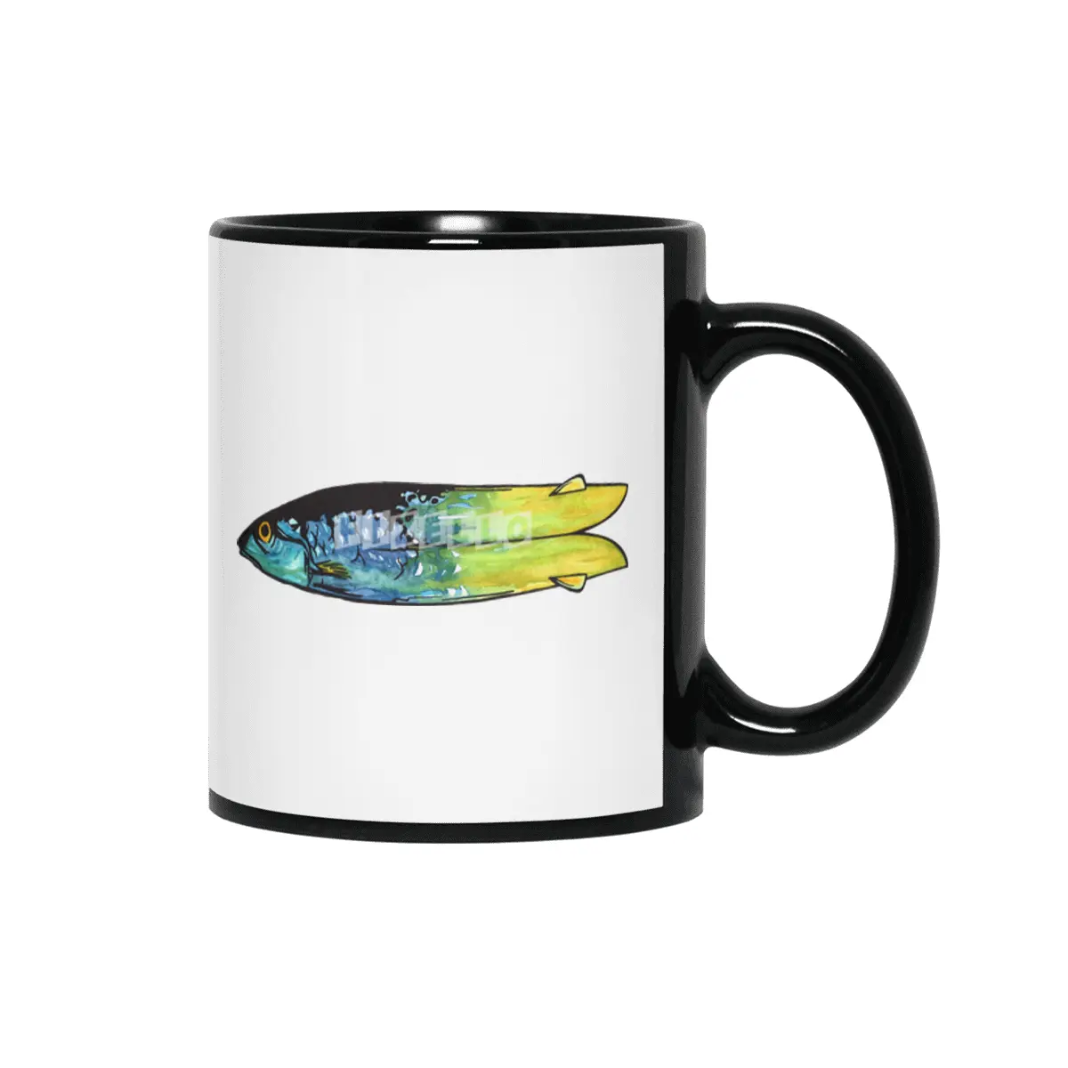 fish and fish Siyah Kupa