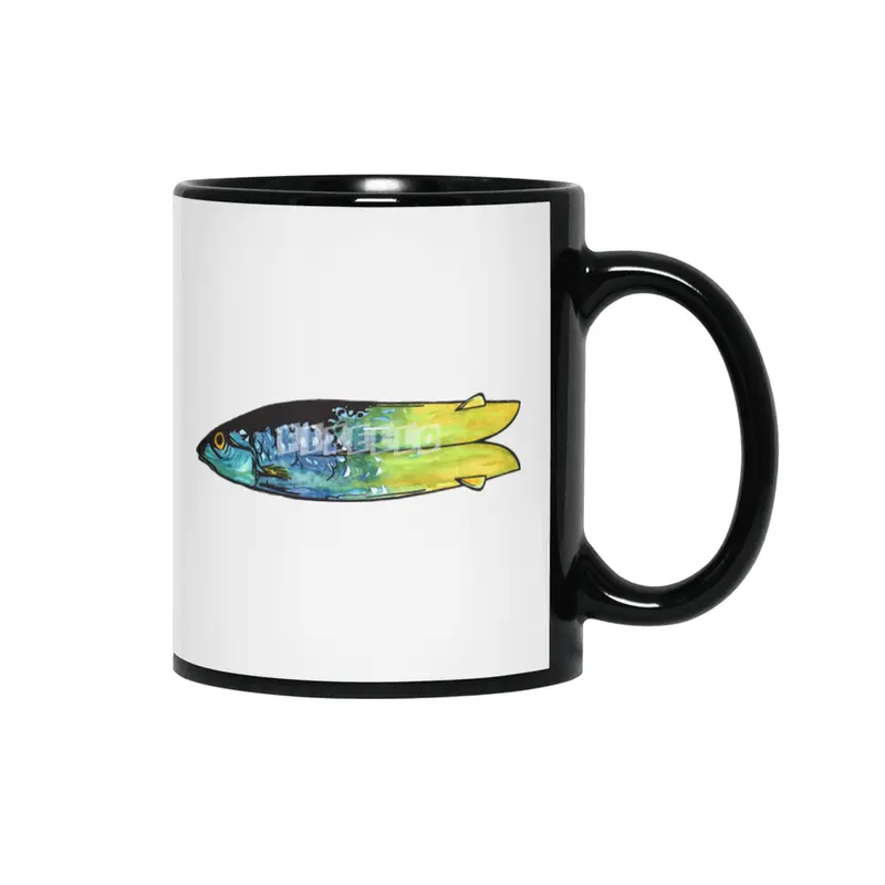 fish and fish Siyah Kupa