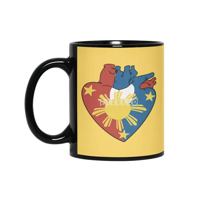 Filipino heart 2 Siyah Kupa
