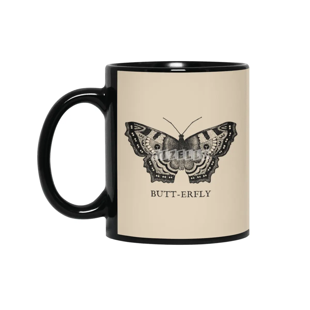 Butt-erfly Siyah Kupa