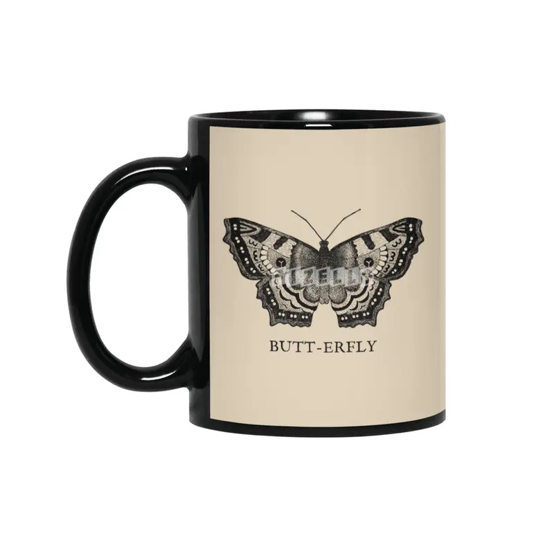 Butt-erfly Siyah Kupa