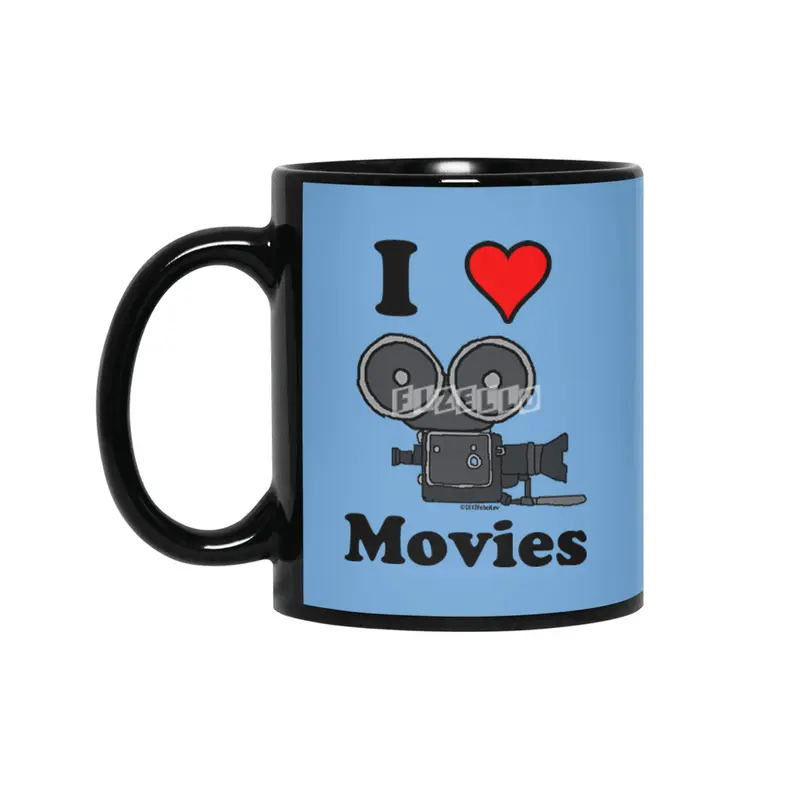 I Heart Movies Siyah Kupa