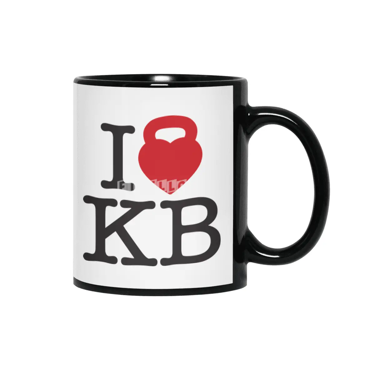 I Heart My Kettle Bell Siyah Kupa