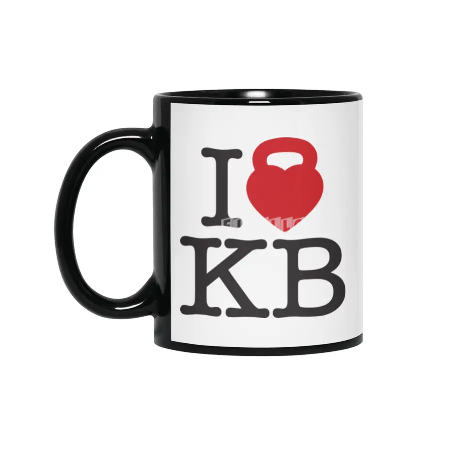 I Heart My Kettle Bell Siyah Kupa