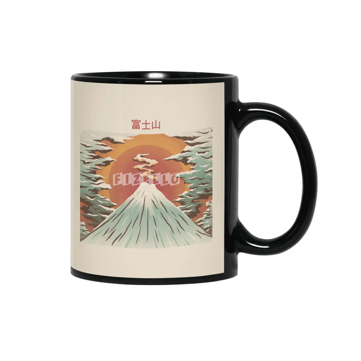 Mount Fuji Light Siyah Kupa