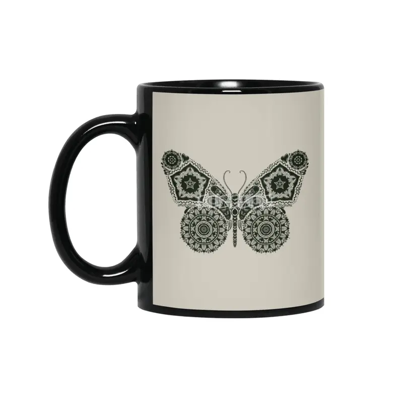 Ornamental Butterfly Siyah Kupa