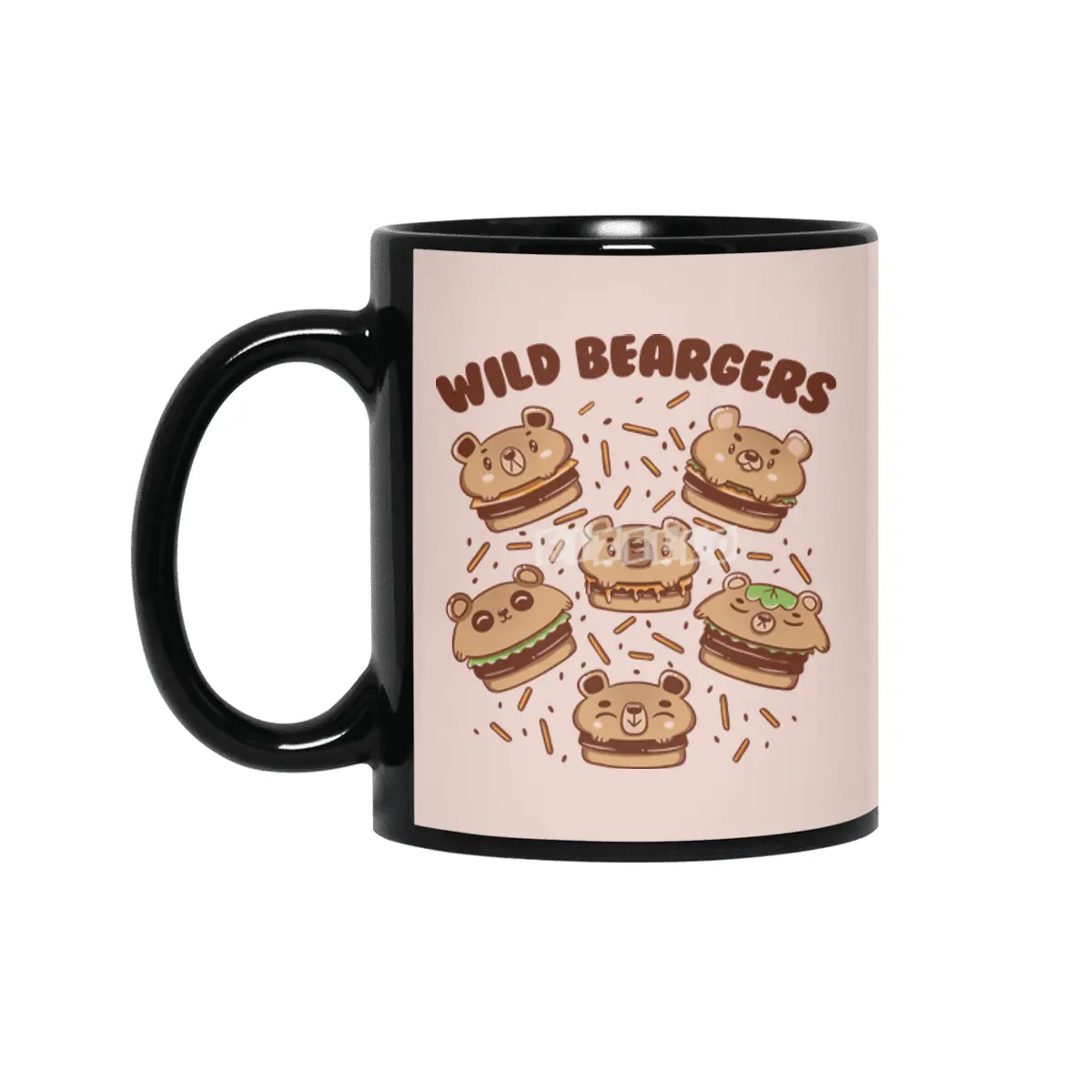 Wild Beargers Cheeseburger Bear Siyah Kupa