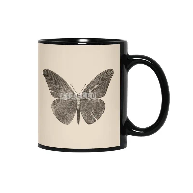 Wood Butterfly Siyah Kupa