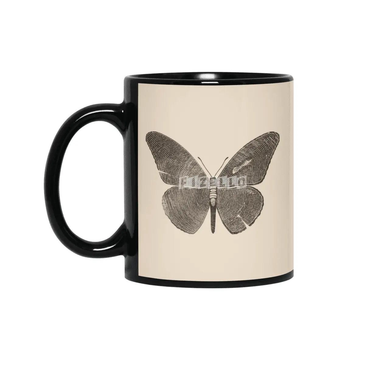 Wood Butterfly Siyah Kupa