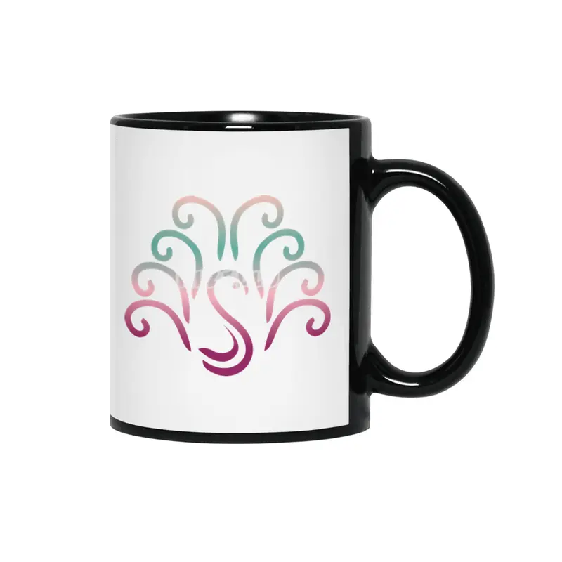 Peacock vintage minimalism art Siyah Kupa