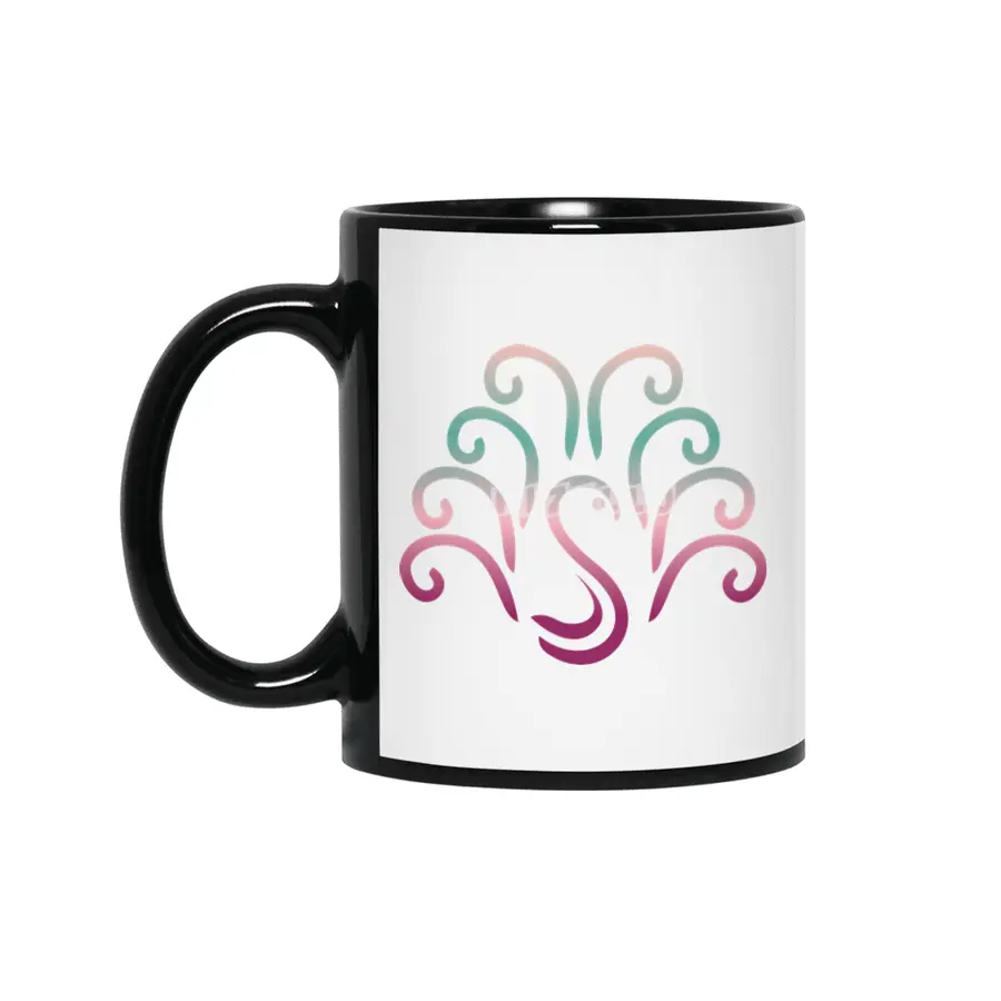 Peacock vintage minimalism art Siyah Kupa