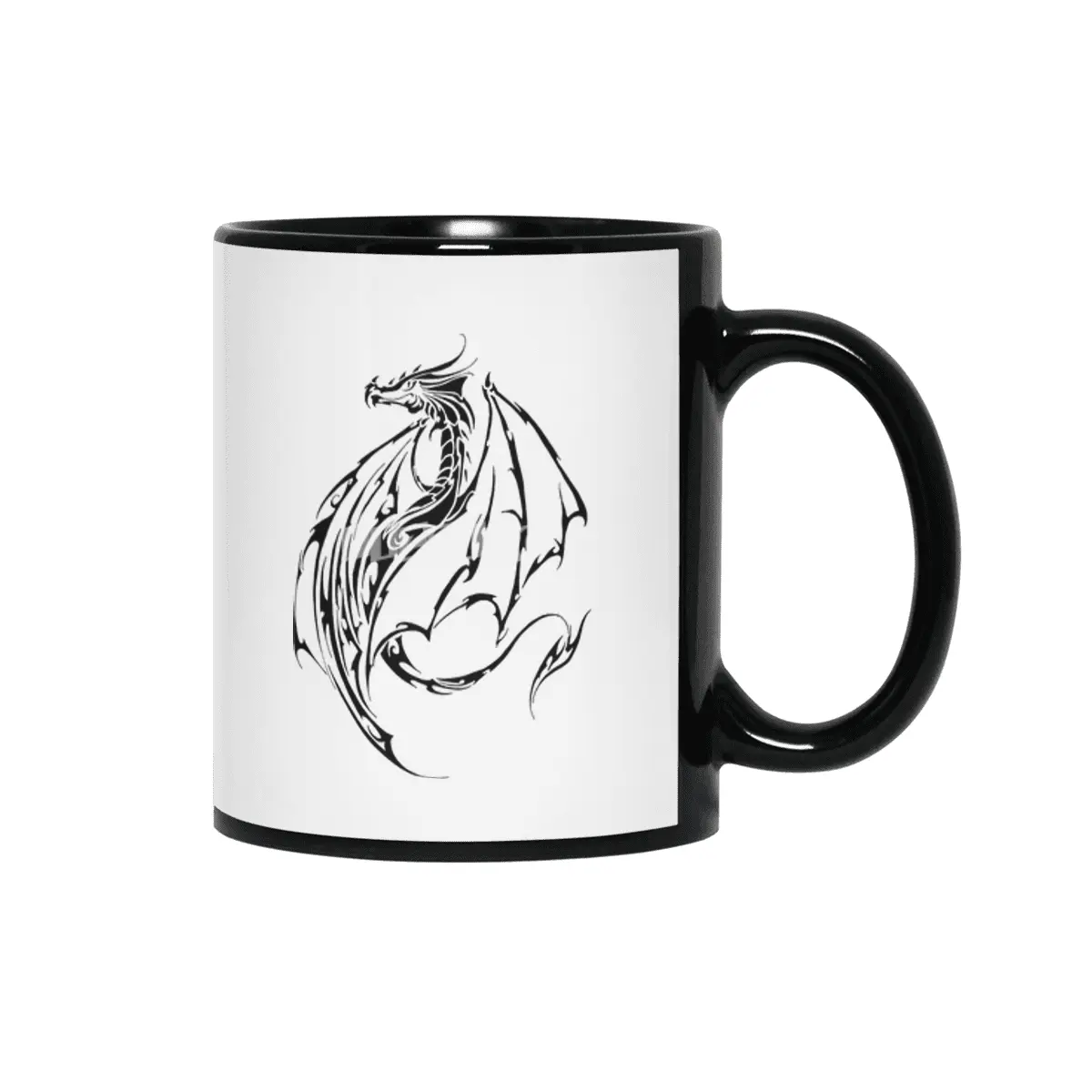 Tribal Dragon Siyah Kupa