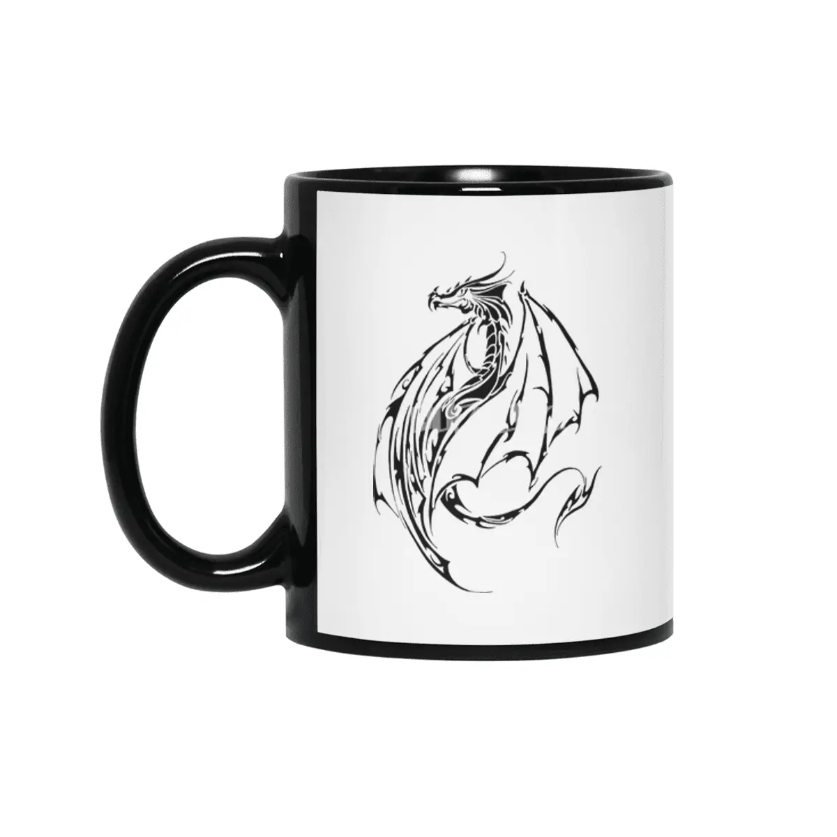 Tribal Dragon Siyah Kupa