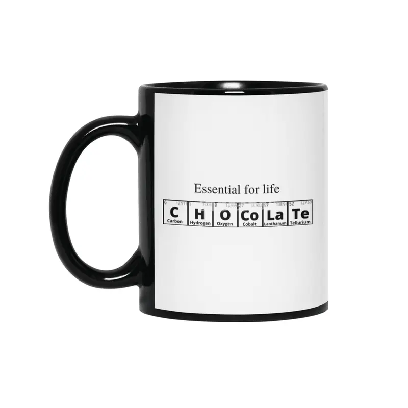 Chocolate (Periodic Table Collection) Siyah Kupa