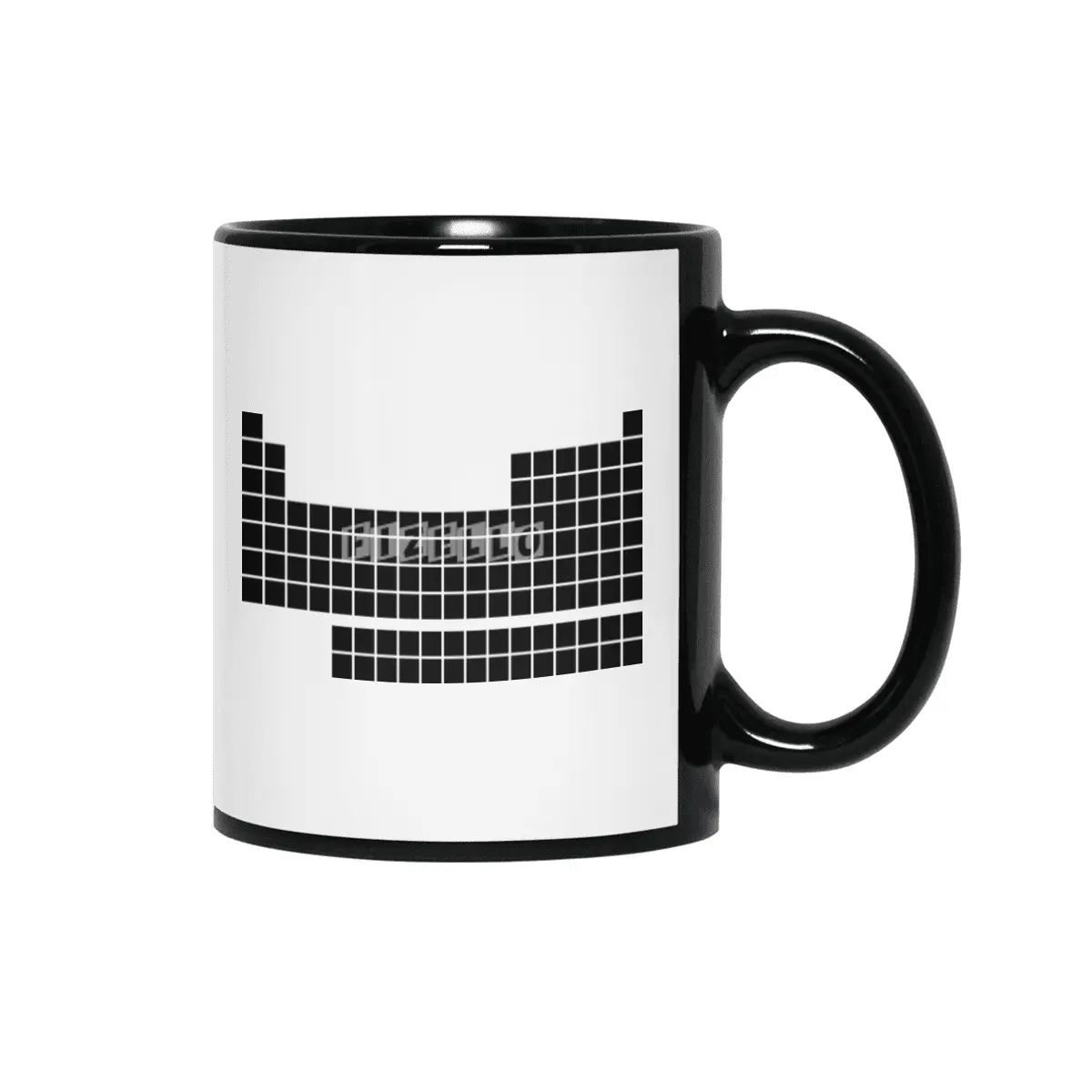 Minimalist periodic table (black ink) Siyah Kupa