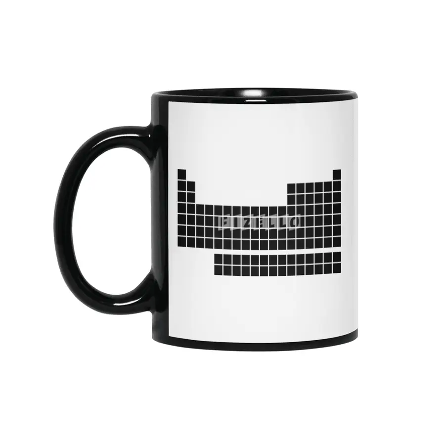 Minimalist periodic table (black ink) Siyah Kupa