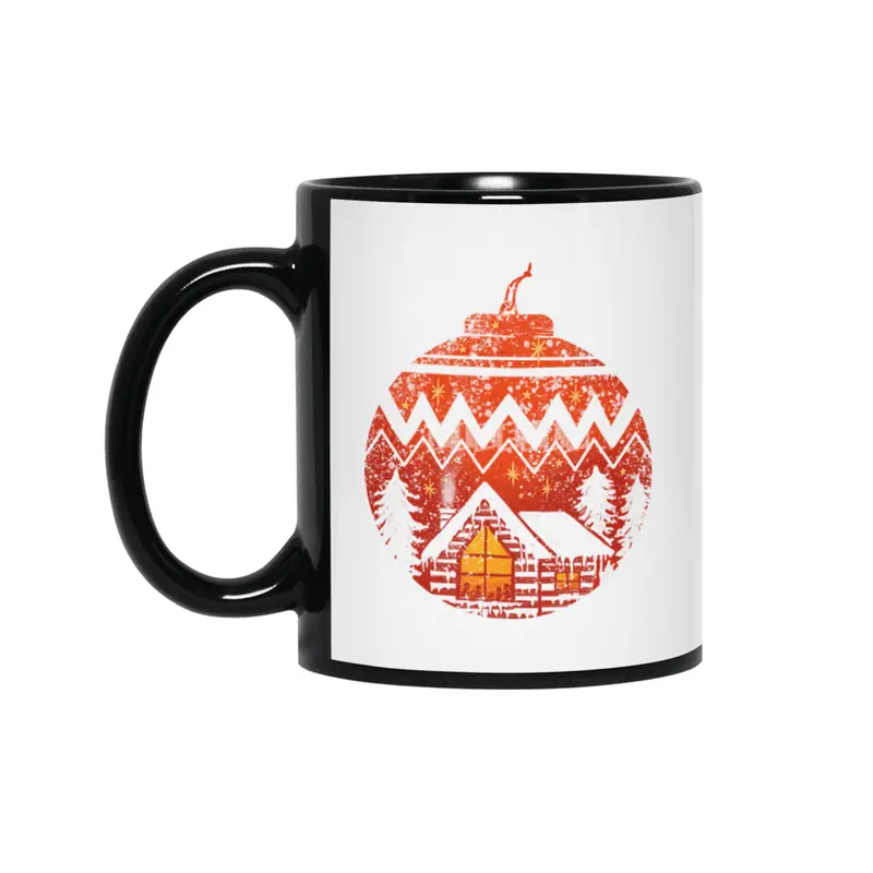 Christmas Home Siyah Kupa