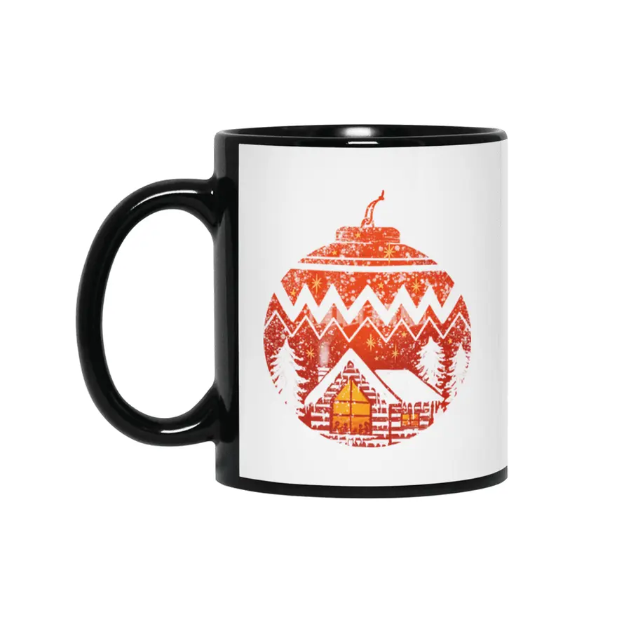 Christmas Home Siyah Kupa