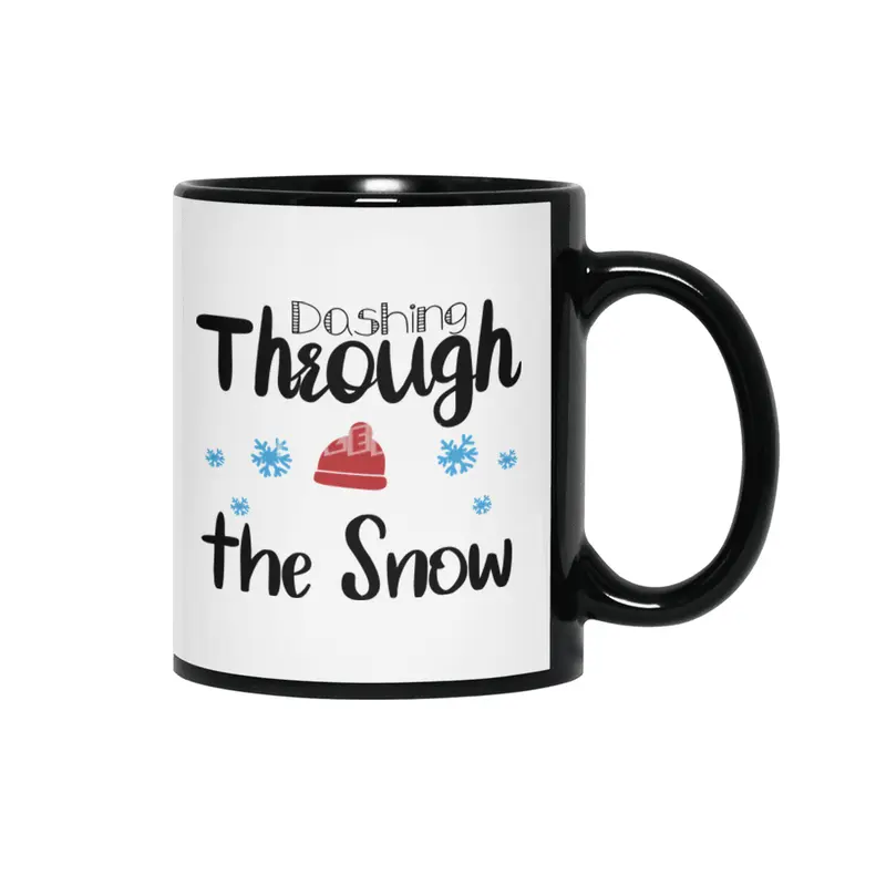 Dashing Through The Snow Siyah Kupa