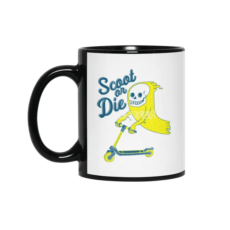 Scoot Or Die Siyah Kupa