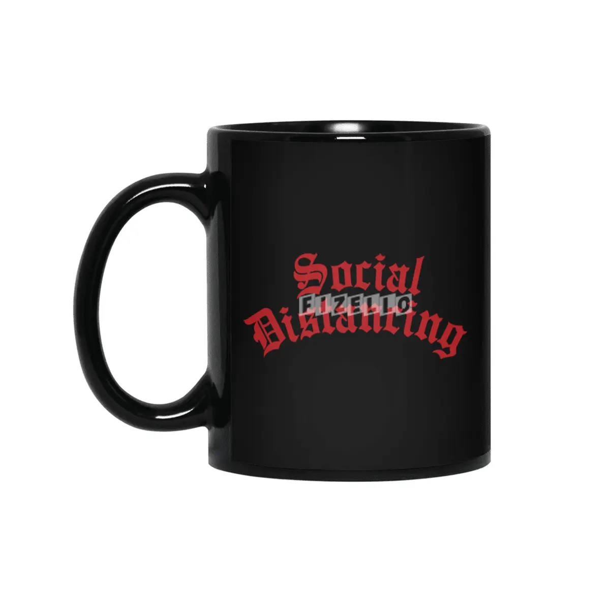 Social Distance Siyah Kupa