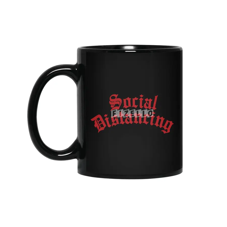 Social Distance Siyah Kupa
