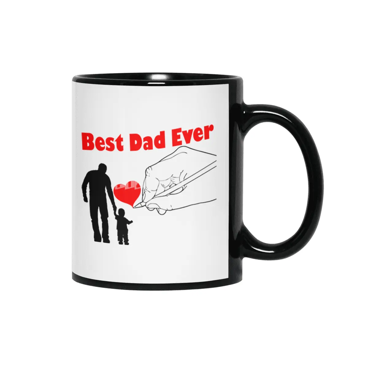 Best Dad Ever Siyah Kupa