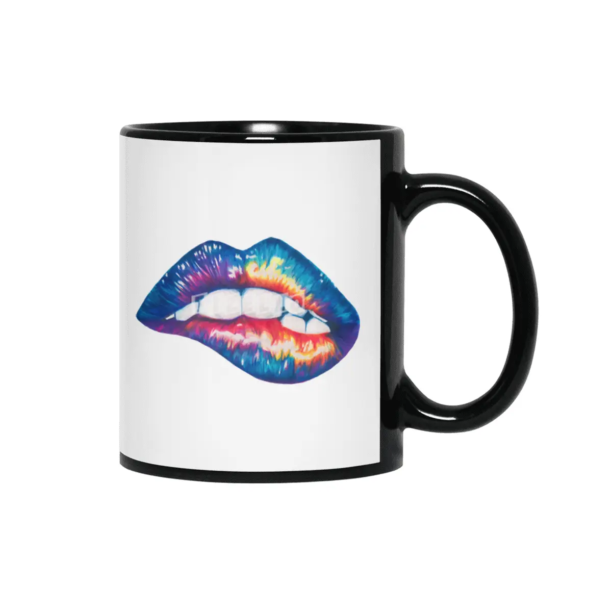 Rainbow Lip Bite Siyah Kupa