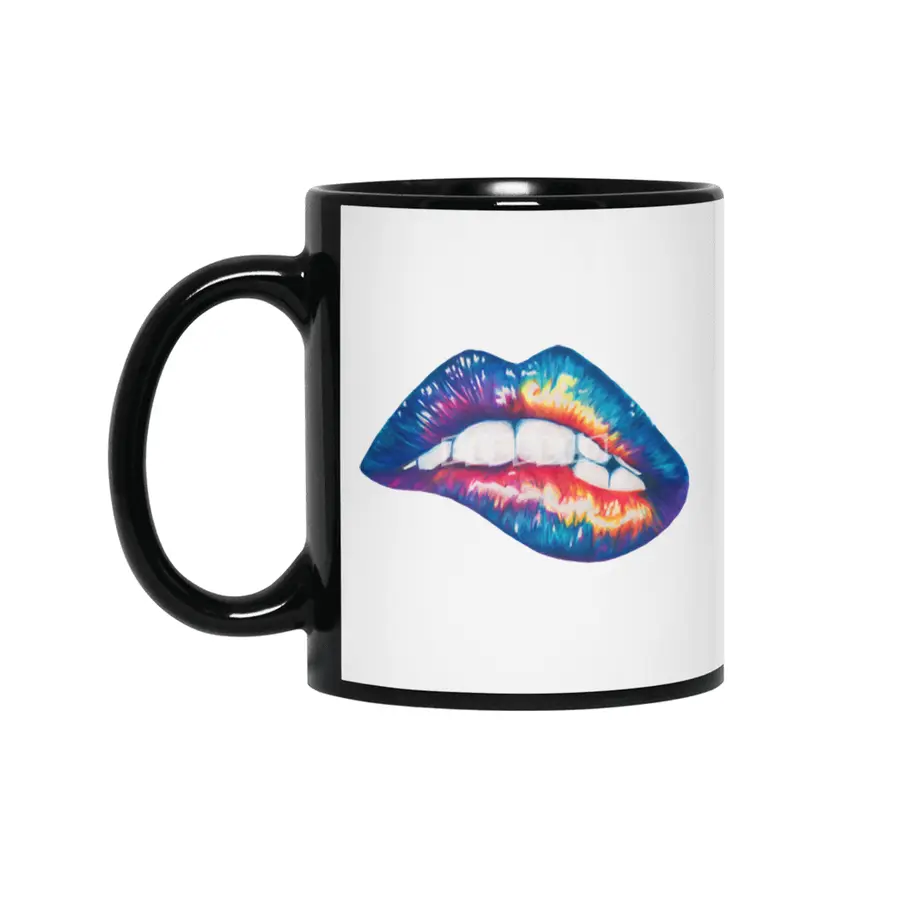 Rainbow Lip Bite Siyah Kupa