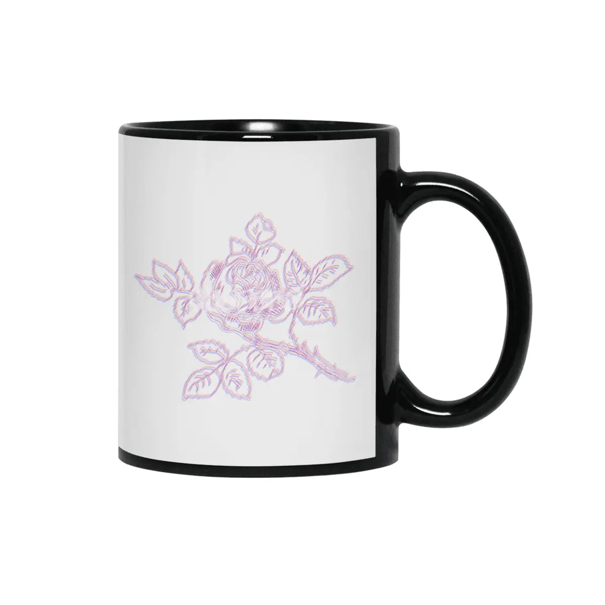 vintage rose Siyah Kupa