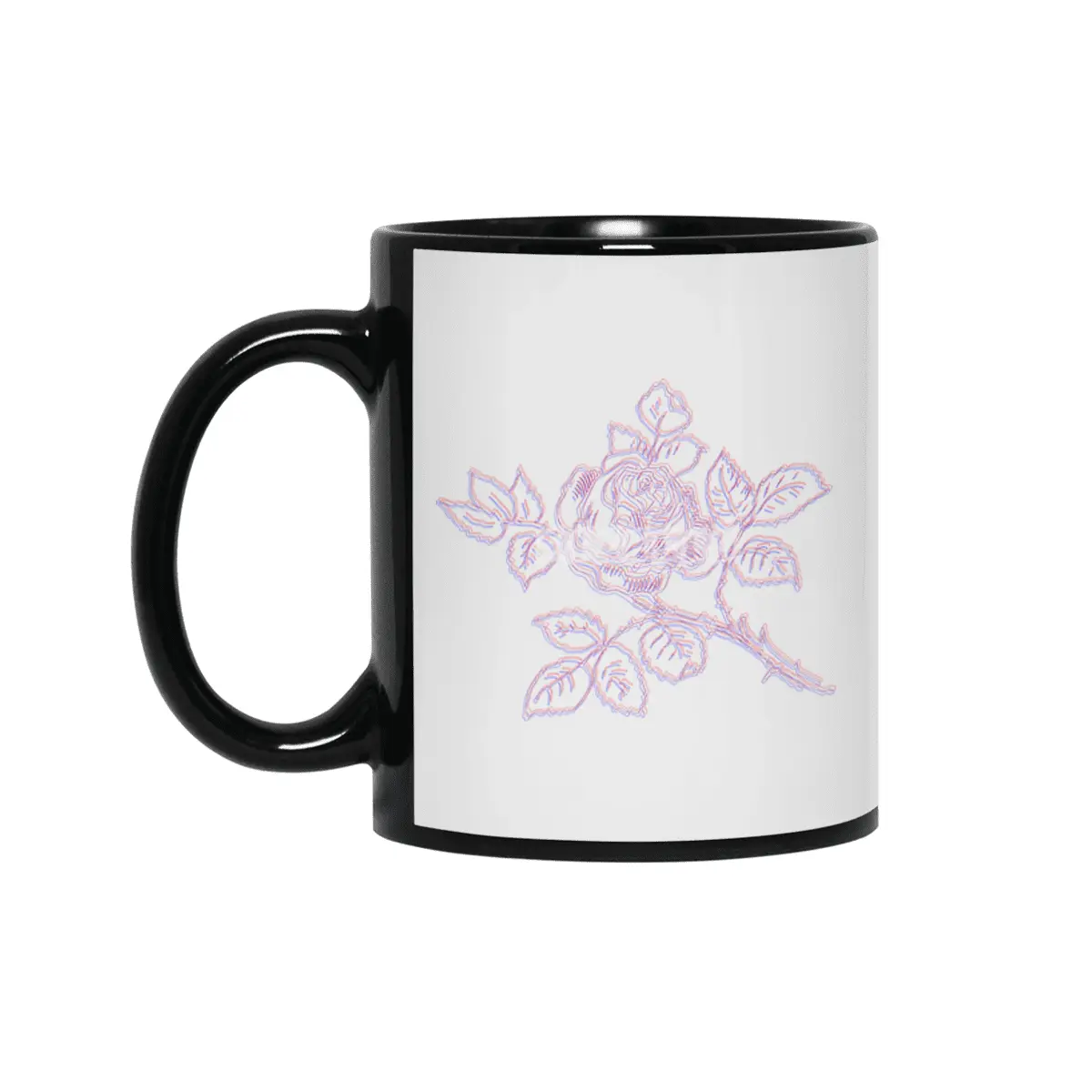vintage rose Siyah Kupa