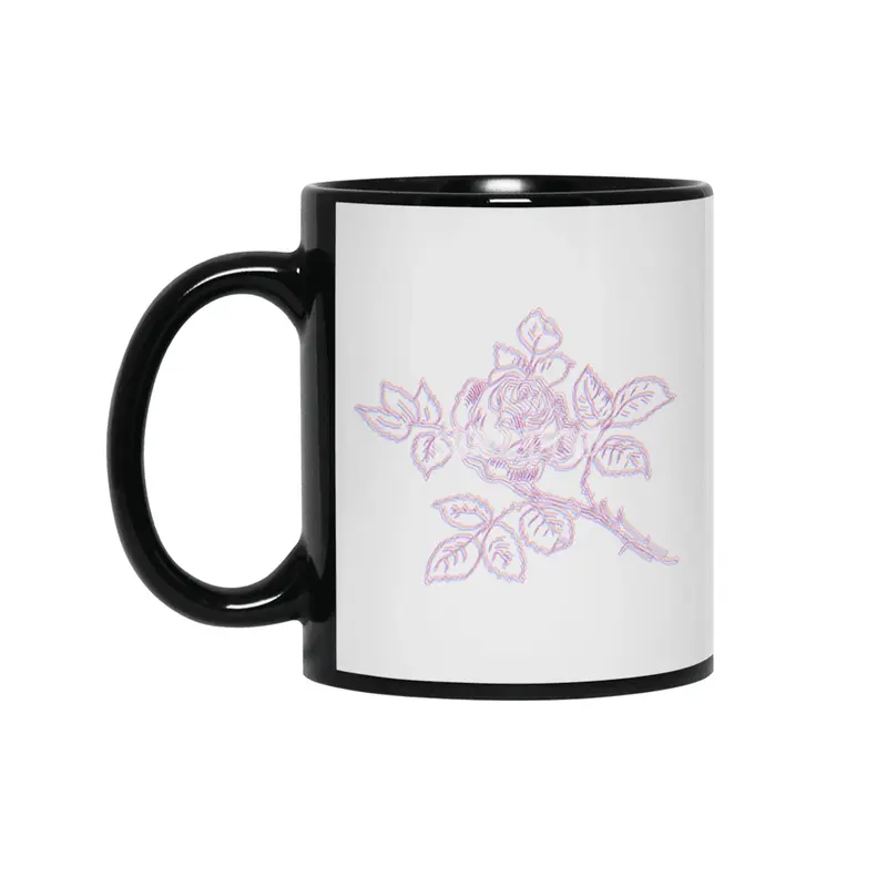 vintage rose Siyah Kupa