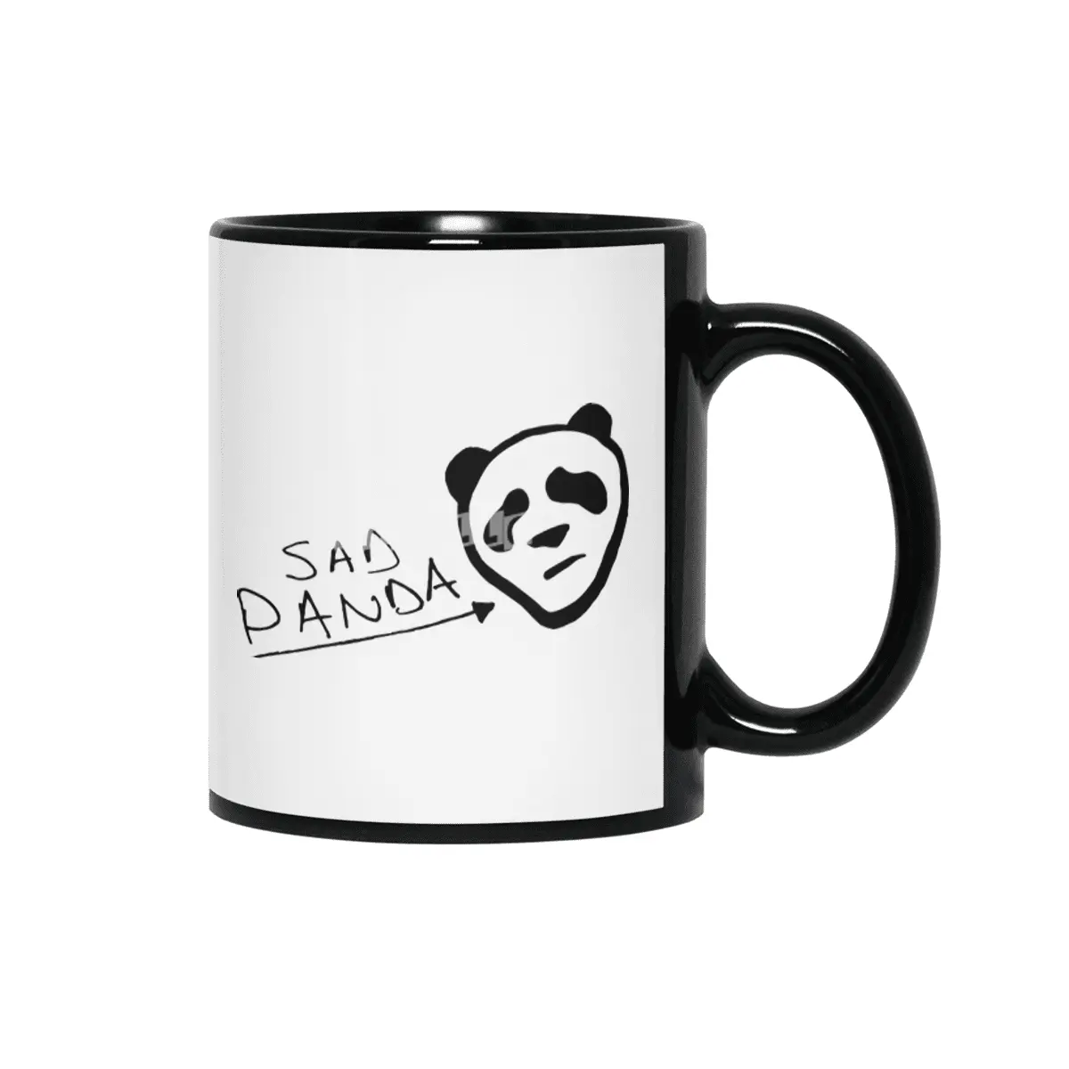 Sad Panda Siyah Kupa