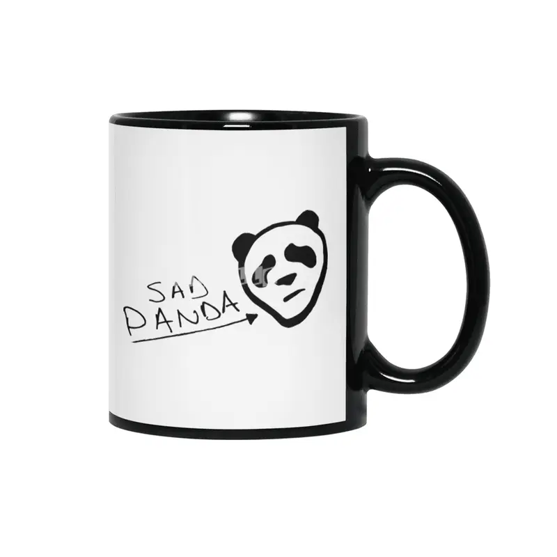 Sad Panda Siyah Kupa