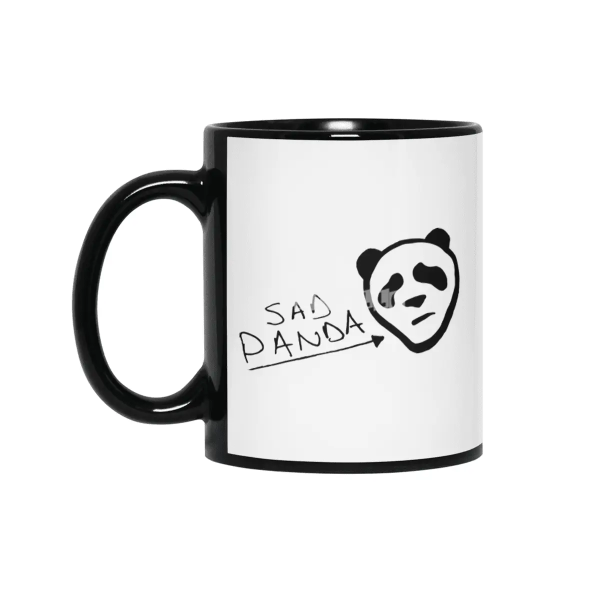 Sad Panda Siyah Kupa