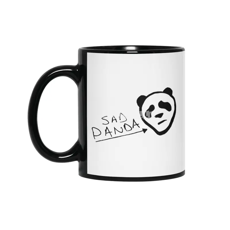 Sad Panda Siyah Kupa