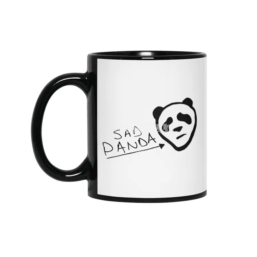 Sad Panda Siyah Kupa