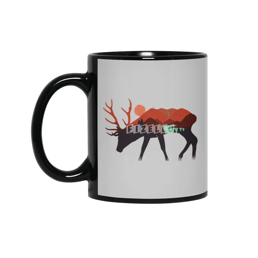 stay wild, deer Siyah Kupa