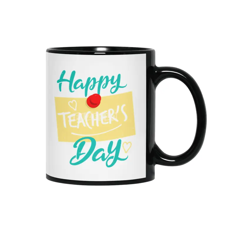 Happy Teacher's Day Siyah Kupa